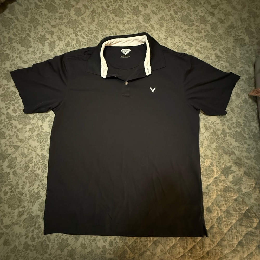 Callaway Black Polo Classic Short-Sleeve Shirt